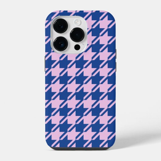 Coque Pour iPhone 14 Plus Pied de fond rose+Motif bleu (Verso)