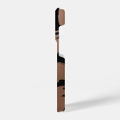 Coque Pour iPhone 14 Plus Pinceau Abstrait noir et Rose (Côté gauche)