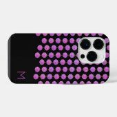 Coque Pour iPhone 14 Plus Pink Crystal Strands Monogramme Téléphone Case (Verso Horizontal)