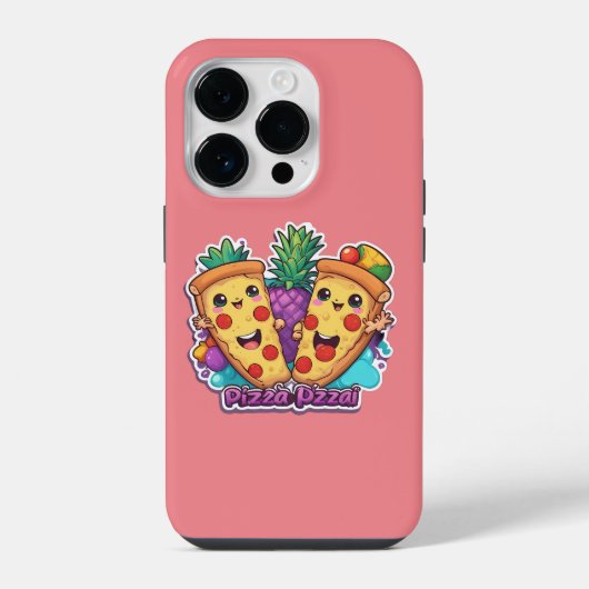 Coque Pour iPhone 14 Plus Pizza Ananas Drôle  (Verso)