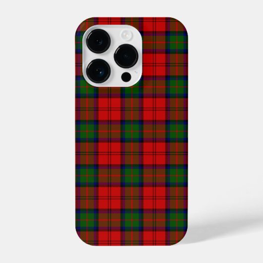 Coque Pour iPhone 14 Plus Plaque vert rouge tartan MacDuff (Verso)