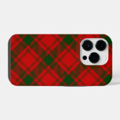 Coque Pour iPhone 14 Plus Pli vert rouge tartan MacQuarrie (Verso Horizontal)