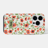 Coque Pour iPhone 14 Plus Poppies Orange Floral Pattern (Verso Horizontal)