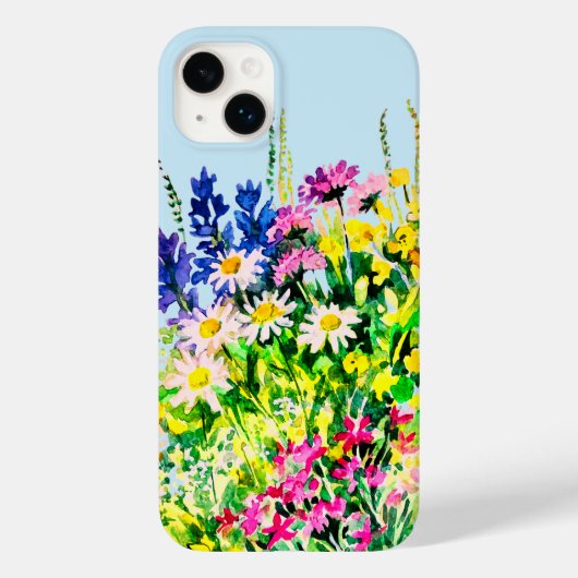 Coque Pour iPhone 14 Plus Pré d'été, fleurs sauvages Coque-Mate coque iphone (Verso)