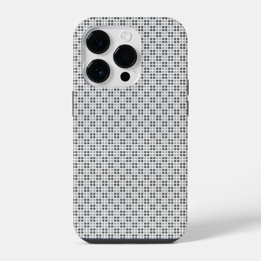 Coque Pour iPhone 14 Plus Protecteur iPhone blanc Micro À damiers (Verso)