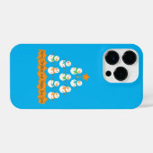 Coque Pour iPhone 14 Plus Pyramide des sapins de Noël faite de bonhommes de  (Verso Horizontal)