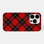 Coque Pour iPhone 14 Plus Ramsay tartan rouge noir plaid (Verso Horizontal)