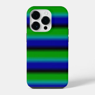 Coque Pour iPhone 14 Plus Rayures arc-en-ciel bleu vert