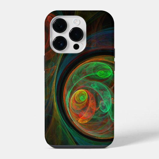 Coque Pour iPhone 14 Plus Reborn Green Art Abstrait (Verso)