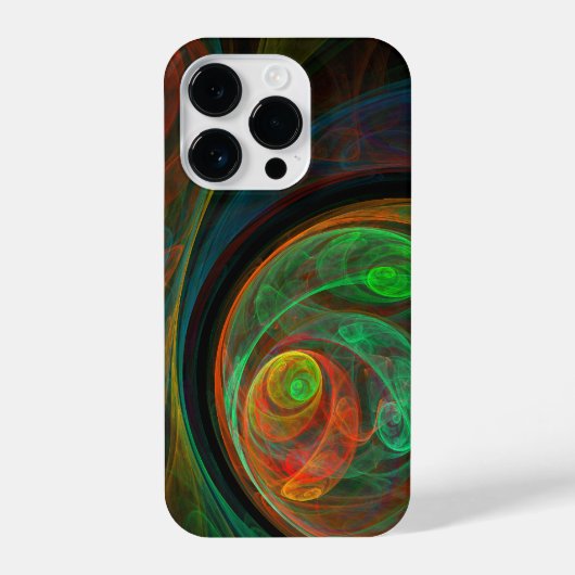 Coque Pour iPhone 14 Plus Reborn Green Art Abstrait (Verso)