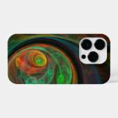 Coque Pour iPhone 14 Plus Reborn Green Art Abstrait (Verso Horizontal)