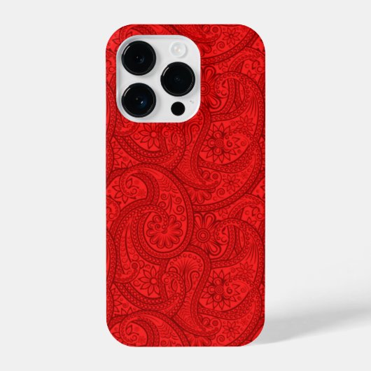 Coque Pour iPhone 14 Plus Red Paisley (Verso)