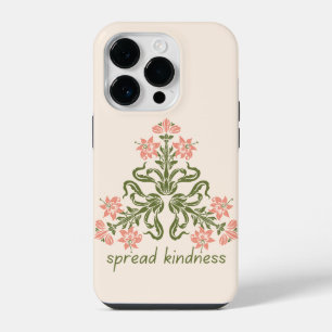 Coque Pour iPhone 14 Plus répandre la gentillesse rétro fleurs roses inspira