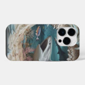 Coque Pour iPhone 14 Plus Requin sous-marin 3D (Verso Horizontal)