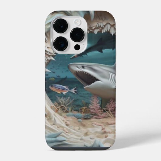 Coque Pour iPhone 14 Plus Requin sous-marin 3D (Verso)