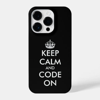 Coque Pour iPhone 14 Plus Restez calme et code sur l'iPhone 14 pro Coque per