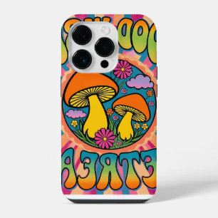 Coque Pour iPhone 14 Plus retraite champignon bonnes vibrations