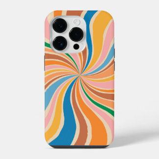 Coque Pour iPhone 14 Plus Retro Swirl Art Abstrait iPhone / coque ipad