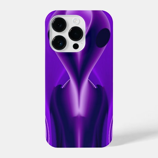 Coque Pour iPhone 14 Plus Rêves arc-en-ciel violet 3D, Alien (Verso)