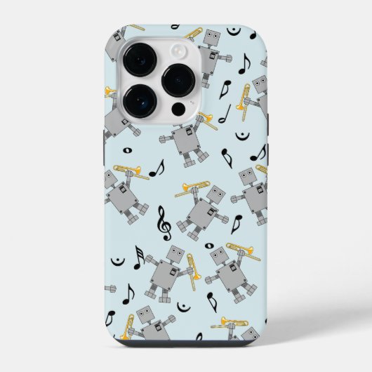 Coque Pour iPhone 14 Plus Robot Trombone (Verso)