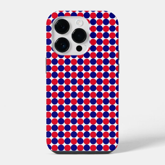 Coque Pour iPhone 14 Plus Rouge, Blanc et Bleu (Verso)