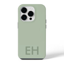 Sage Vert Minimaliste, Initiales Monochromatiques