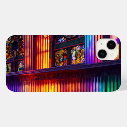 Coque Pour iPhone 14 Plus Sanctuaire | Rainbow Church Art iPhone / coque ipa (Verso (horizontal))