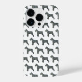Coque Pour iPhone 14 Plus Schnauzer mignon Chien Silhouette blanc (Verso)