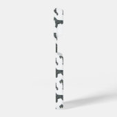 Coque Pour iPhone 14 Plus Schnauzer mignon Chien Silhouette blanc (Côté gauche)