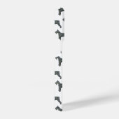 Coque Pour iPhone 14 Plus Schnauzer mignon Chien Silhouette blanc (Côté droit)