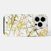 Coque Pour iPhone 14 Plus Scribbles Abstraits - moutarde et Brown (Verso Horizontal)