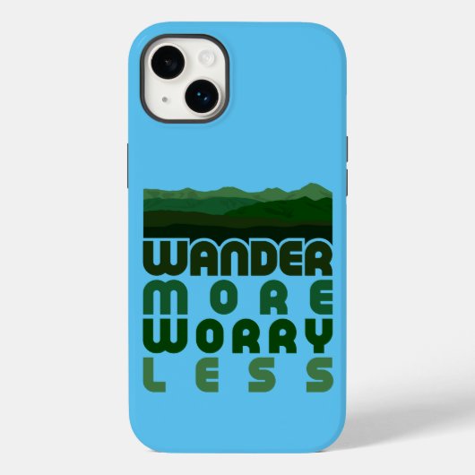 Coque Pour iPhone 14 Plus Se promener plus inquiet moins Coque-Mate coque ip (Verso)