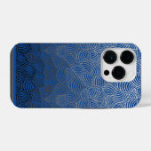 Coque Pour iPhone 14 Plus Shell motif.04.w DBlue BG (Verso Horizontal)