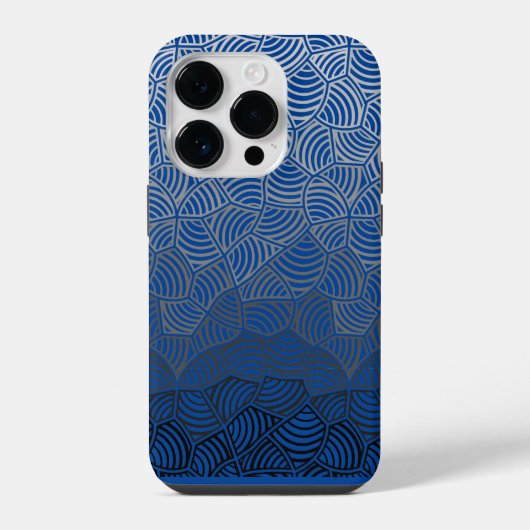 Coque Pour iPhone 14 Plus Shell motif.04.w DBlue BG (Verso)