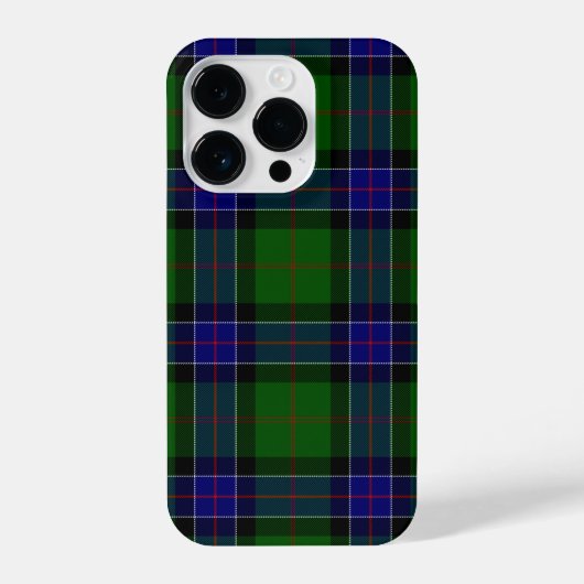 Coque Pour iPhone 14 Plus Sinclair tartan bleu vert plaid (Verso)