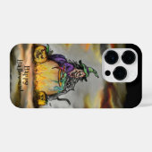 Coque Pour iPhone 14 Plus Sorcière et chat noir, Happy Halloween ! (Verso Horizontal)