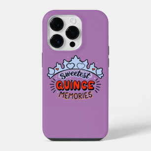 Coque Pour iPhone 14 Plus Souvenirs de coings doux Enchantant Quinceañera