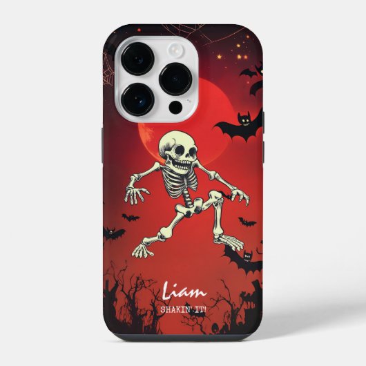 Coque Pour iPhone 14 Plus Squelette dansant - Amusement effrayant toute l'an (Verso)