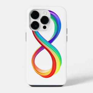 Coque Pour iPhone 14 Plus Symbole d'infinité arc-en-ciel stratifié