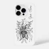 Coque Pour iPhone 14 Plus Tangle Fleur dessinée (Verso)