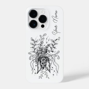 Coque Pour iPhone 14 Plus Tangle Fleur dessinée