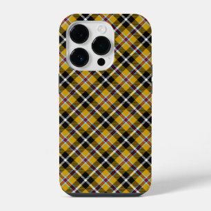 Coque Pour iPhone 14 Plus Tartan national cornique jaune et noir à carreaux