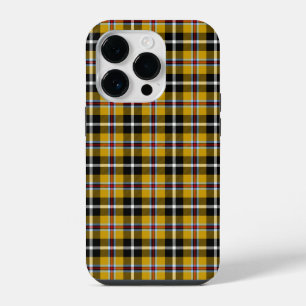 Coque Pour iPhone 14 Plus Tartan national cornique jaune noir carreaux
