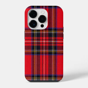 Coque Pour iPhone 14 Plus tartan Royal Stewart rouge carreaux noirs