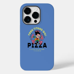 Coque Pour iPhone 14 Plus Teen Titans Go! Robin "Vérité Justice Pizza"