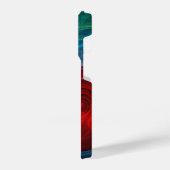 Coque Pour iPhone 14 Plus Tempête rouge Floral Art moderne Abstrait Motif co (Côté gauche)