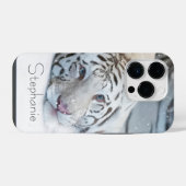 Coque Pour iPhone 14 Plus Tigre Blanc (Verso Horizontal)