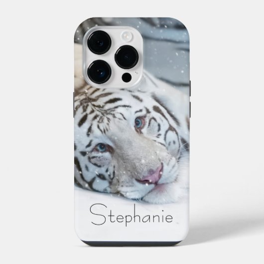 Coque Pour iPhone 14 Plus Tigre Blanc (Verso)