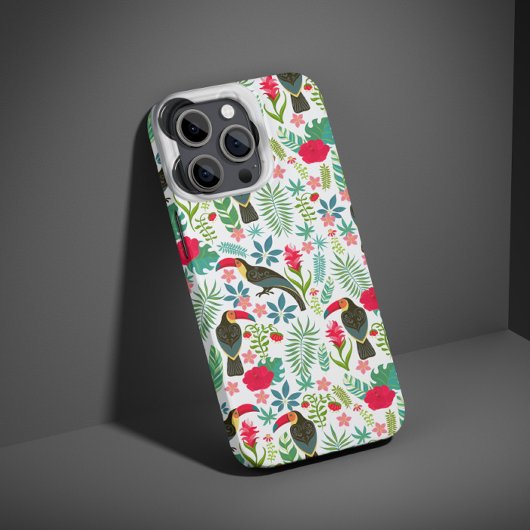 Coque Pour iPhone 14 Plus Toscanes tropicales et Motif de fleurs