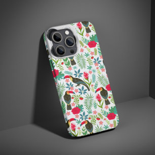Coque Pour iPhone 14 Plus Toscans Tropicaux et Motif Floral
